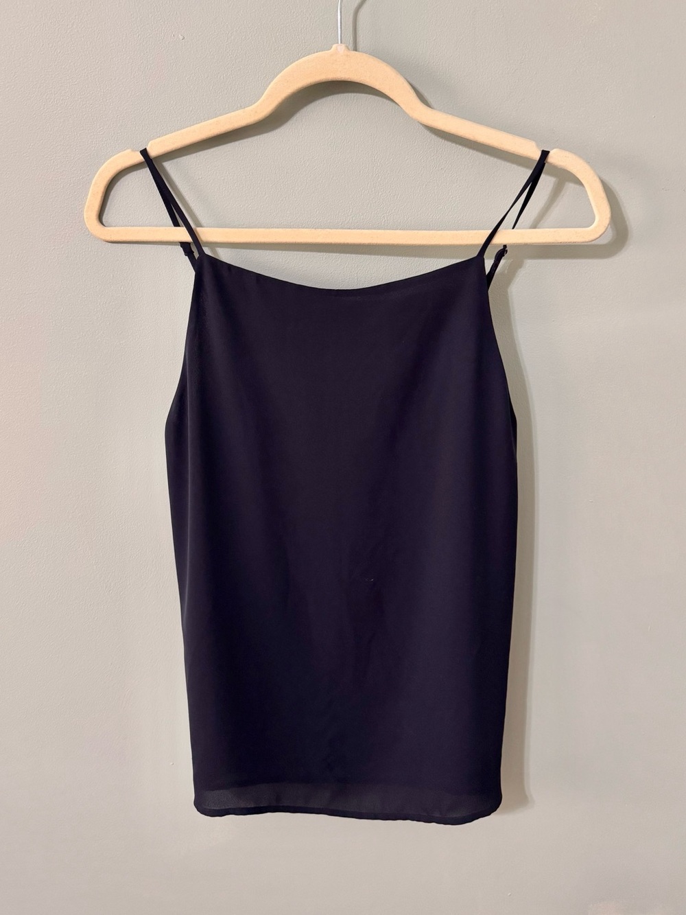 NWOT LOFT Square Neck Cami Size S Navy Lightweight Minimalist